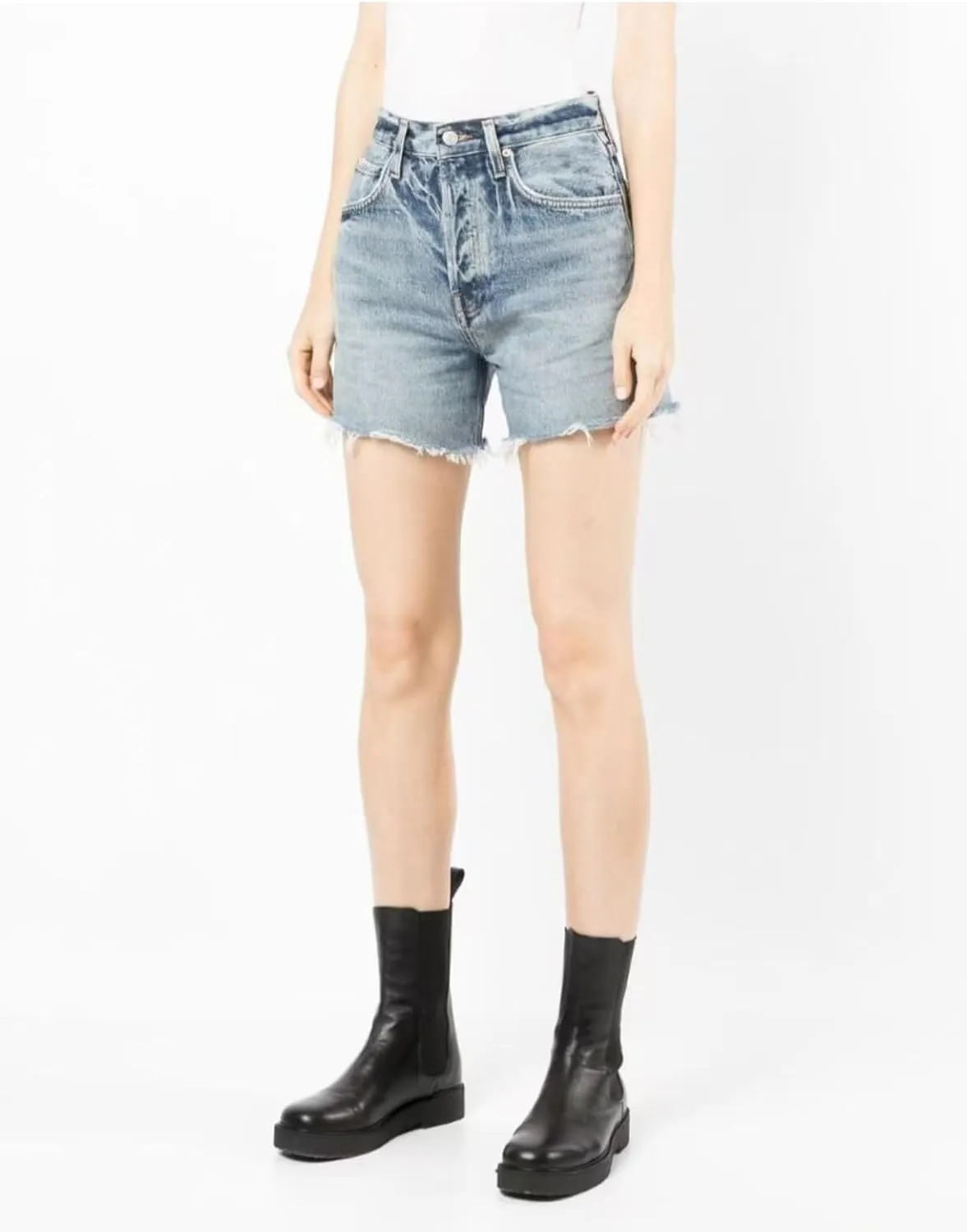 SperLucky Jeans for Women High Waisted Stretchy Short Jeans Loose Leg Denim Short Pants