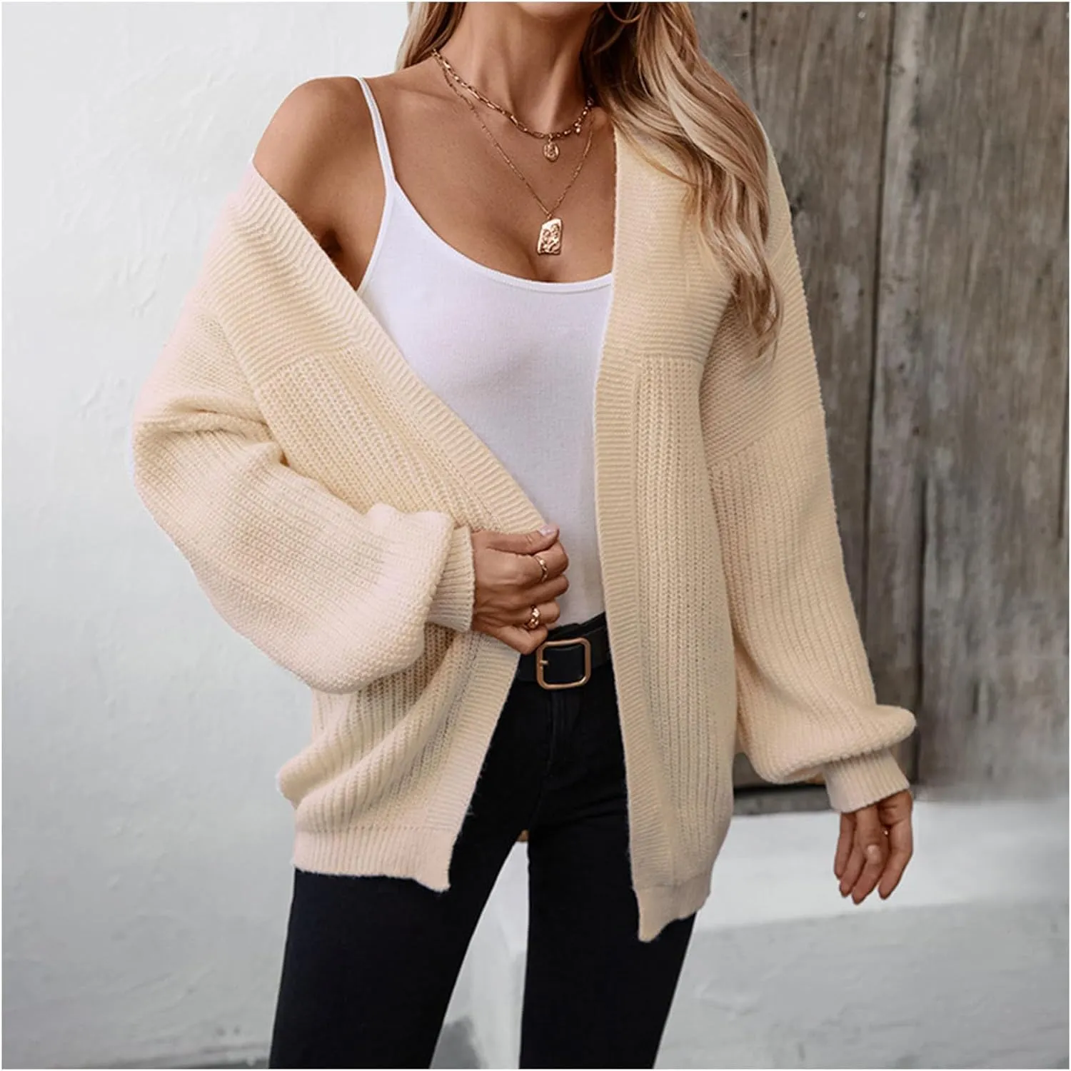 Sweaters for Women Trendy Oversized Soft Knit Cardigan Sweater Long Sleeve Loose Casual Fall Winter Cardigans