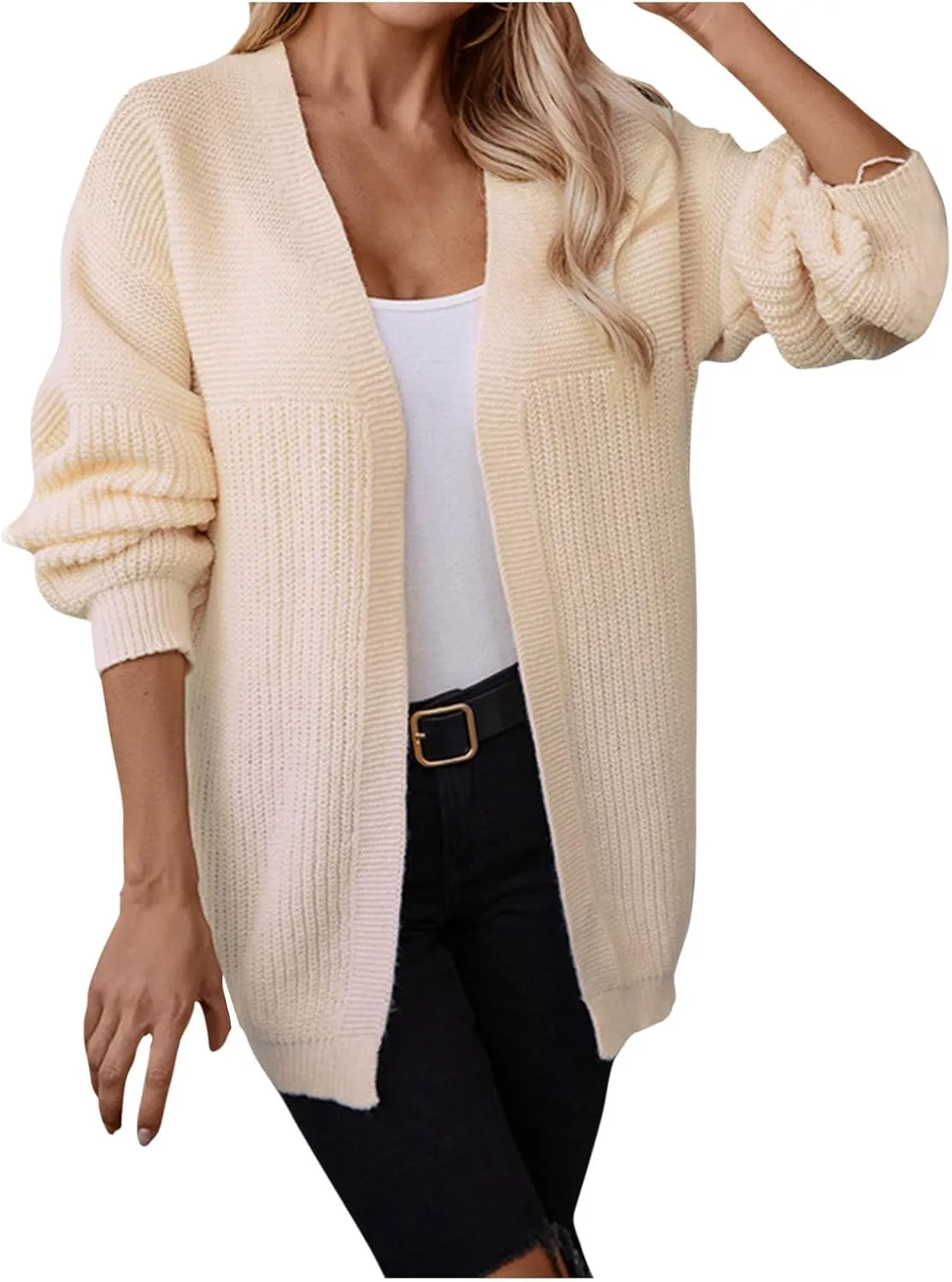 Sweaters for Women Trendy Oversized Soft Knit Cardigan Sweater Long Sleeve Loose Casual Fall Winter Cardigans