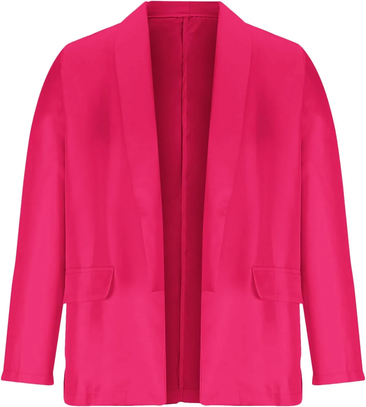 Women Long Sleeve Casual Work Jacket, Lightweight Comfy Business Blazer Open Front Notched Collar Formal Blazer Coat