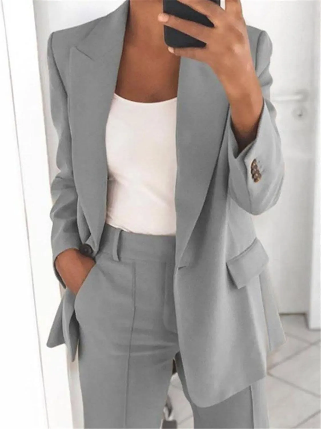 Womens Casual Blazers Business Casual Jackets Long Sleeve Open Front Work Office Blazer Suit Jacket Trendy Clothes